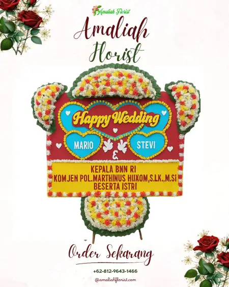 Papan Bunga Pernikahan Salebu